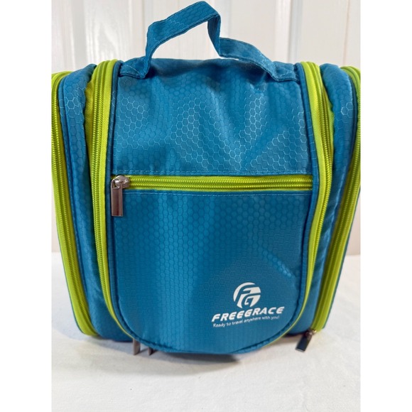 Other - Freegrace Hanging Toiletry Bag Travel Organizer Blue Green Unisex Waterproof